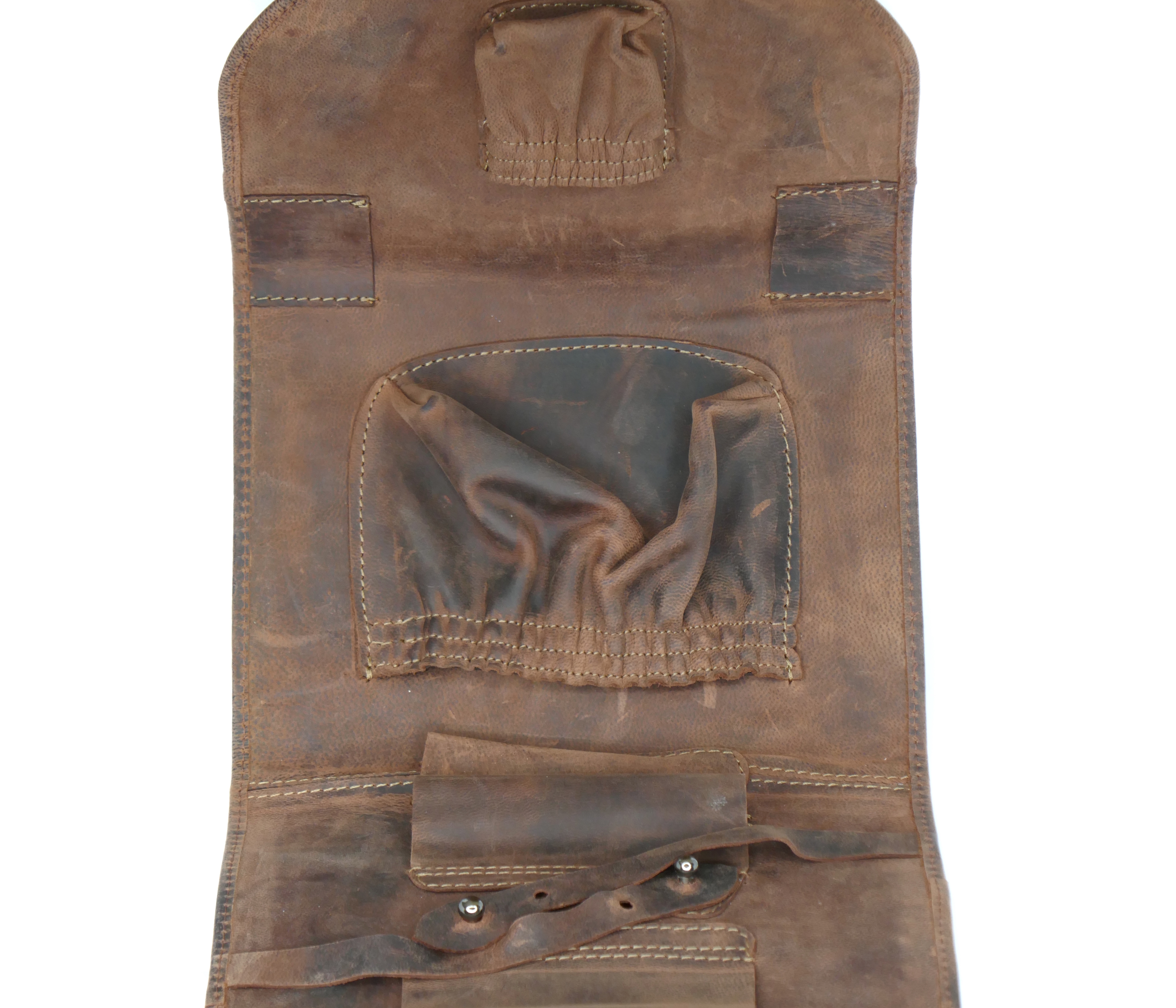 Pfeifentasche Ziegenleder Rollbeutel