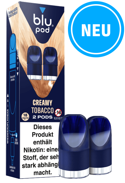 Blu Pod Creamy Tobacco 10 x 2 Pods 18mg/ml Nikotin € 7,34 Einzelpreis