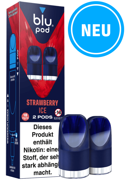 Blu Pod Strawberry Ice 10 x 2 Pods 18mg/ml Nikotin € 7,34 Einzelpreis